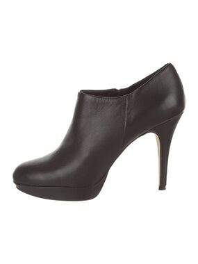 Vince Camuto Black Leather Stiletto Ankle Booties